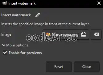 Insertar marca de agua masiva en Gimp 3