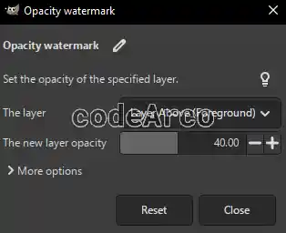 Opacidad marca de agua con Gimp