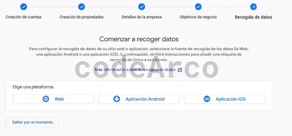 Google Analytics 4 GA4 elegir plataforma