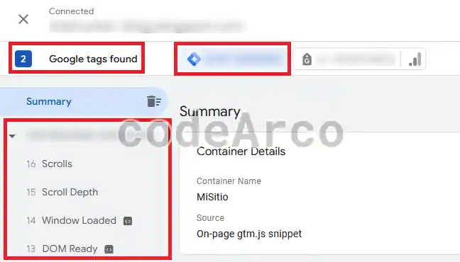 Vista previa de Google Tag Manager