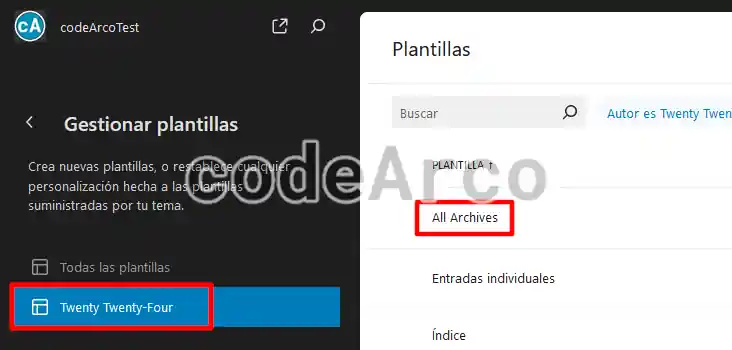 Gestionar y personalizar plantilla de WordPress