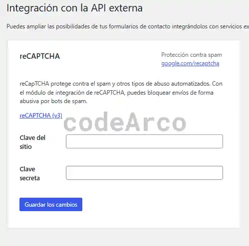 Eliminar configuracion Google reCAPTCHA en WordPress