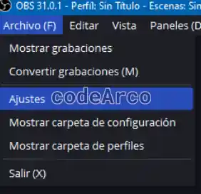 OBS Studio Ajustes de codificador video