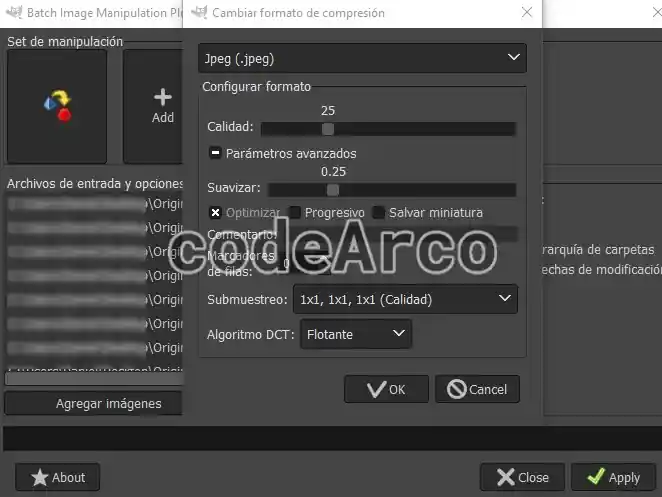 Gimp comprimir imagenes masivamente