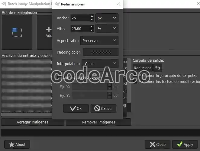 Gimp crear varias miniaturas a la vez