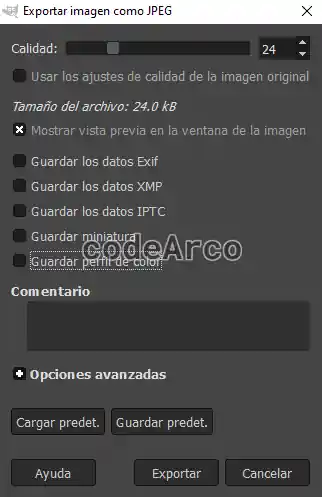 Gimp reducir peso imagen