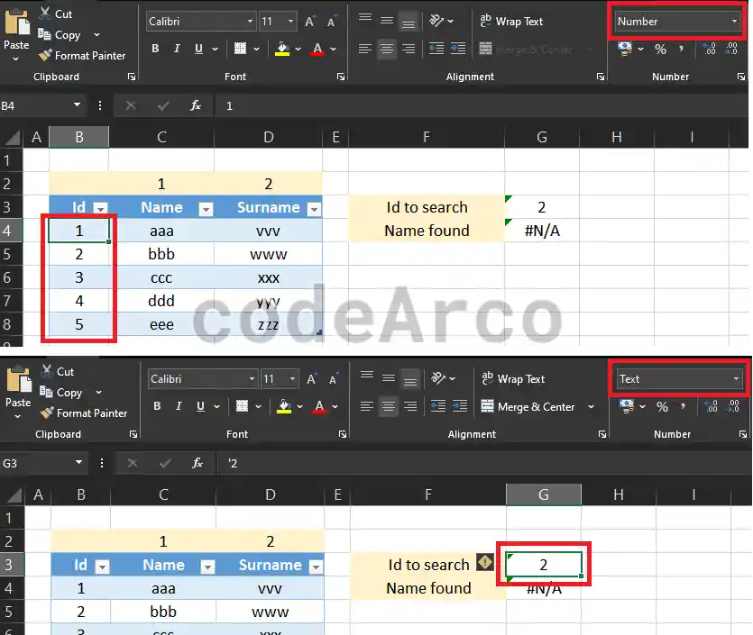 Data format fix error in VLOOKUP